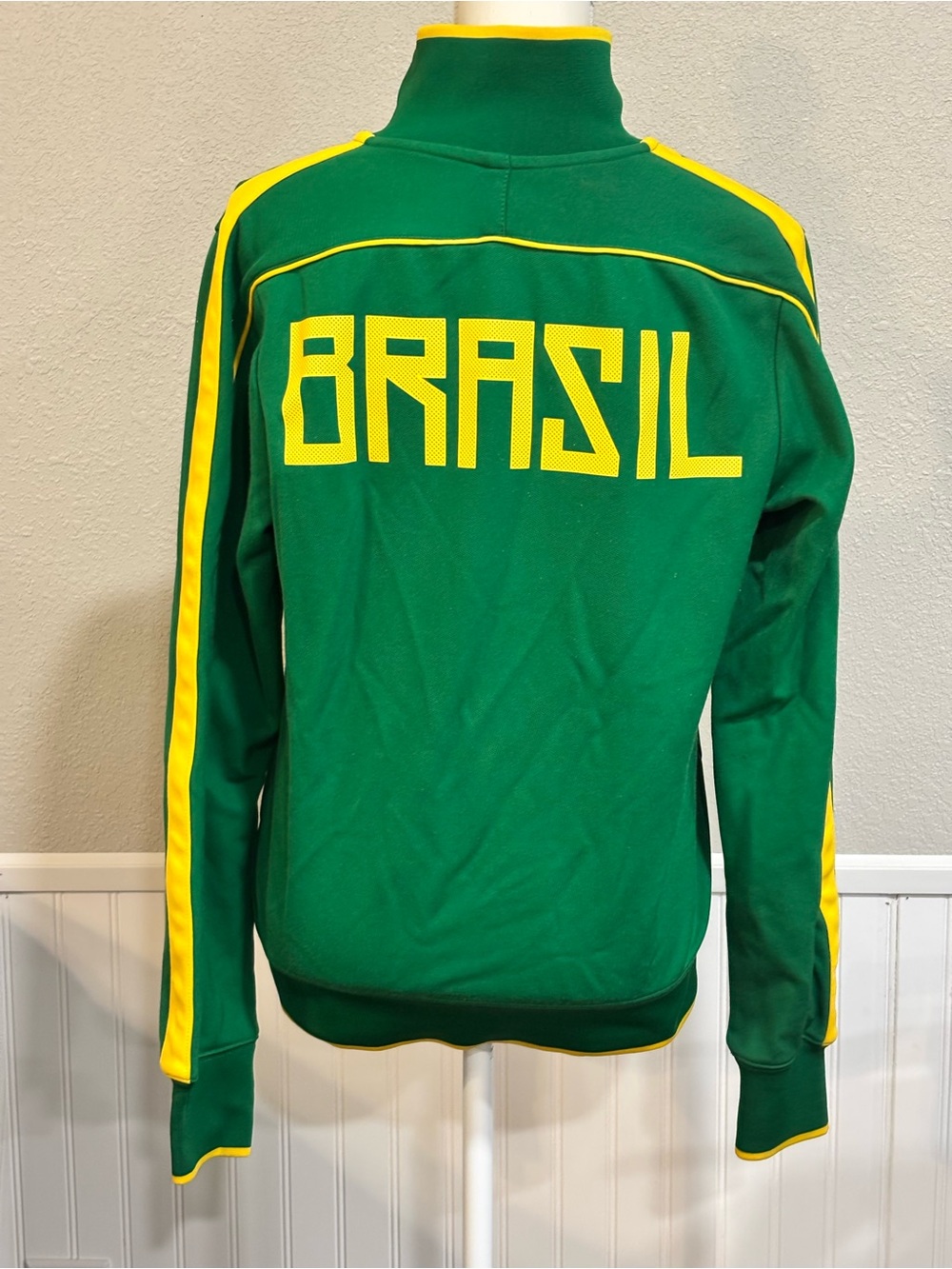 Nike Brazil CBF Soccer Full Zip Track Jacket Green Yellow Small - Picture 2 of 13